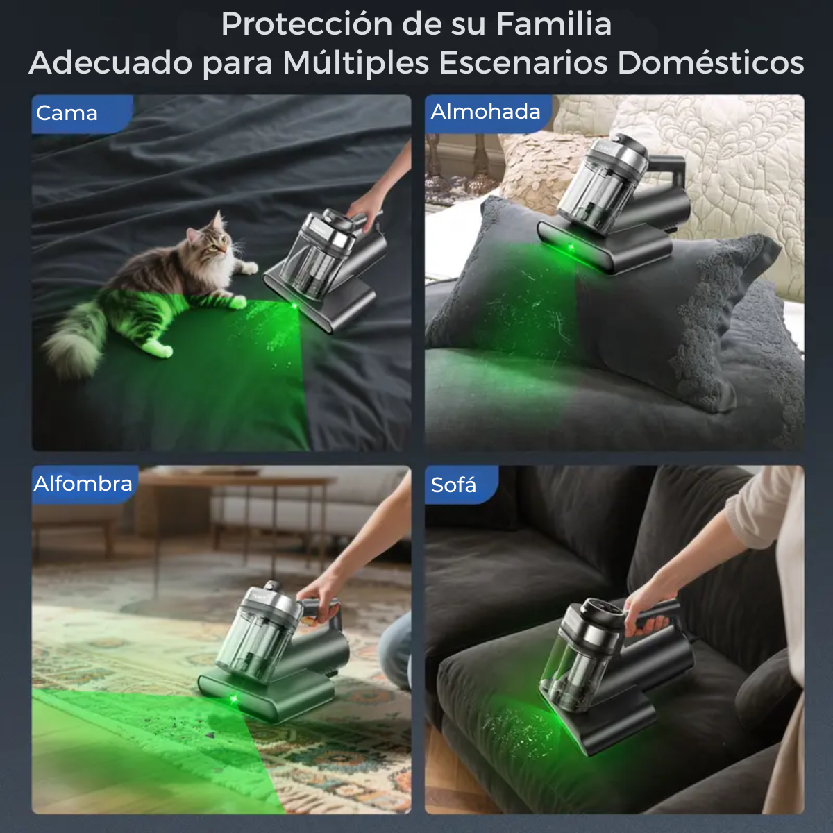 Aspirador UltraClean Anti Bacterias - Consigue una limpieza profunda eliminando ácaros invisibles