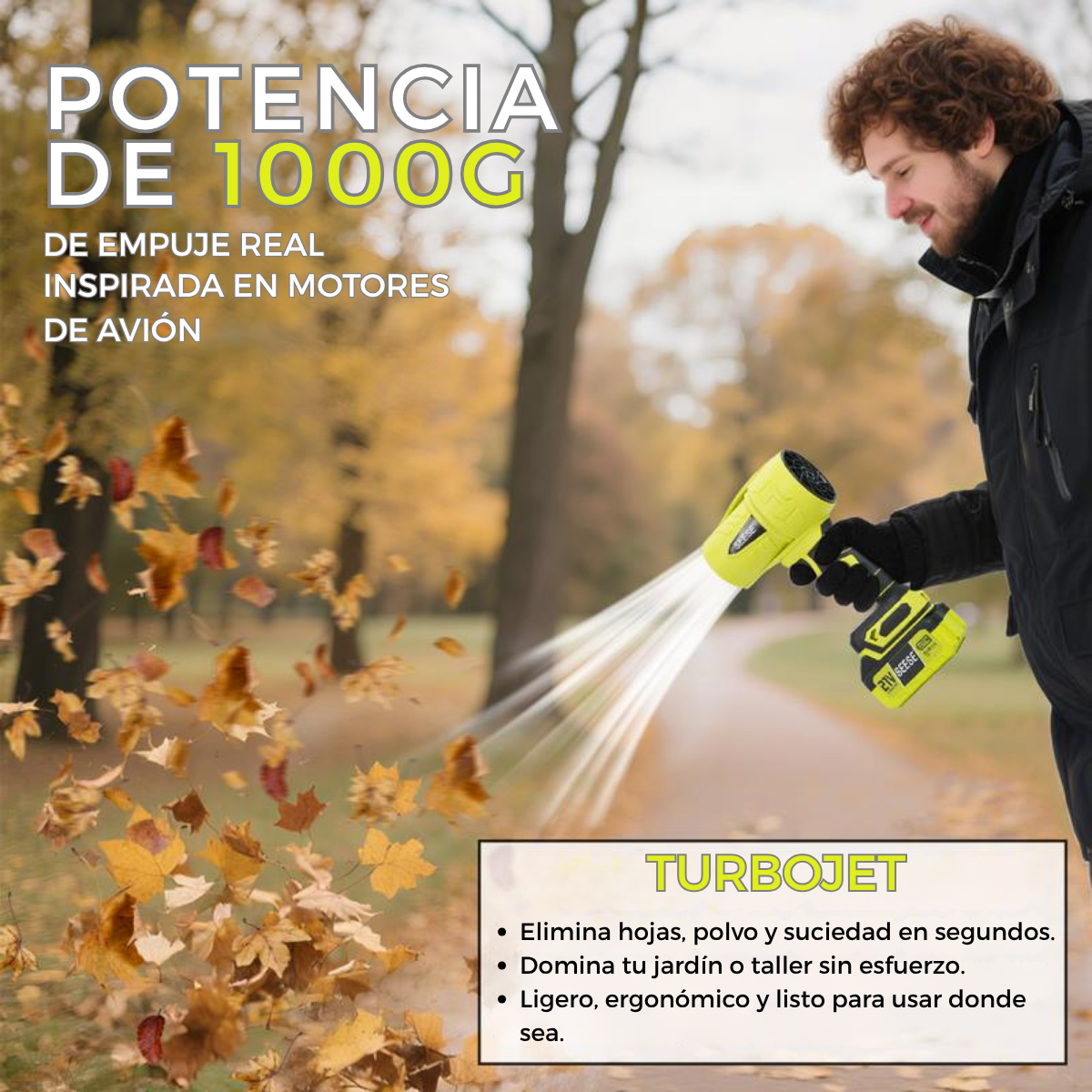 Soplador TurboJet™ - Seca tu auto y limpia tu patio en menos de 5 minutos